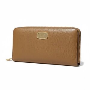Michael Kors Brown Leather Zip Wallet
